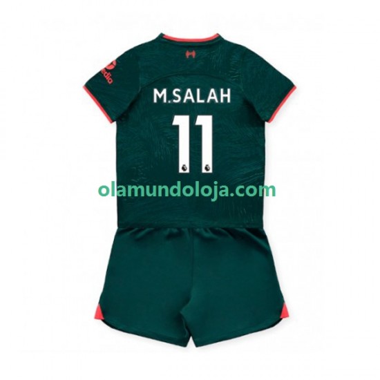 Camisola Liverpool M.Salah 11 Criança Equipamento Terceiro 2022-2023 Manga Curta